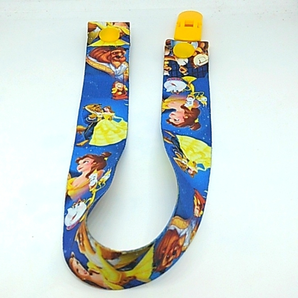 Beauty and the Beast pacifier/Toy clip